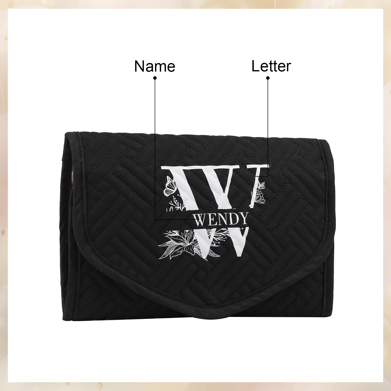 Personalized Name Multi-Functional Storage Jewelry Bag Custom Makeup Bag Jewelry Storage Gifts for Her