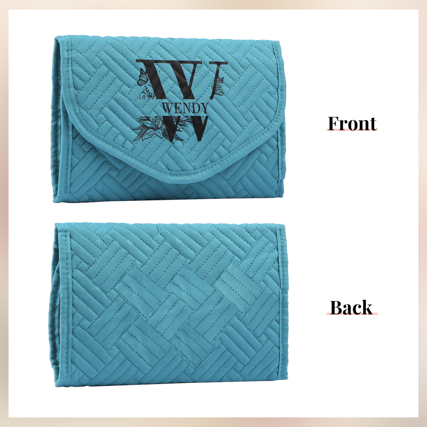 Personalized Name Multi-Functional Storage Jewelry Bag Custom Makeup Bag Jewelry Storage Gifts for Her