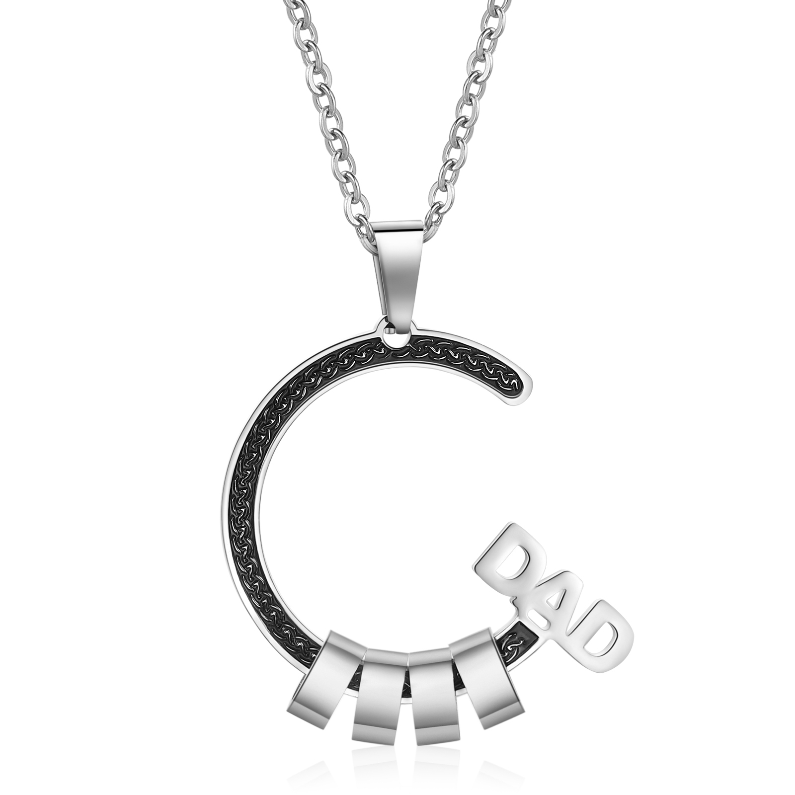 Personalized Dad Bracelet Custom 1–6 Names Stainless Steel Gifts for Him