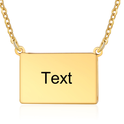 Forever & Always Personalized Hidden Photo Locket Necklace Envelope Style Photo Necklace for Her