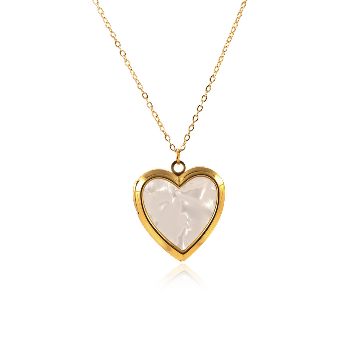 Personalized Heart Shaped Locket Necklace for Women with 2 Photos and 1 Custom Text