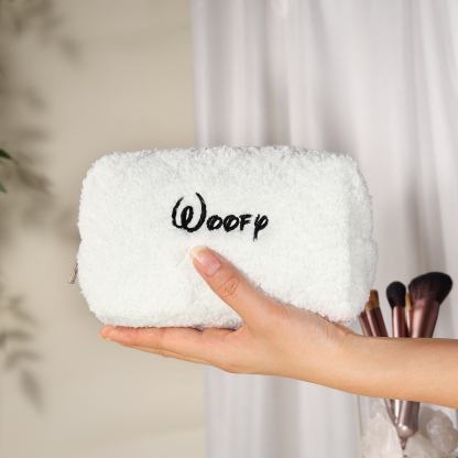 Personalized Embroidered Makeup Bag Bridesmaid Cosmetic Bag Leather Toiletry Bag Christmas Gift Bridesmaid Gift Bridal Shower Gift