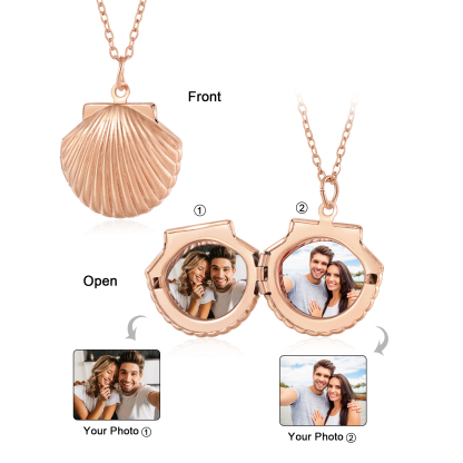 [Copy]Personalized Hidden Photo Locket Necklace Envelope Style Photo Necklace for Her