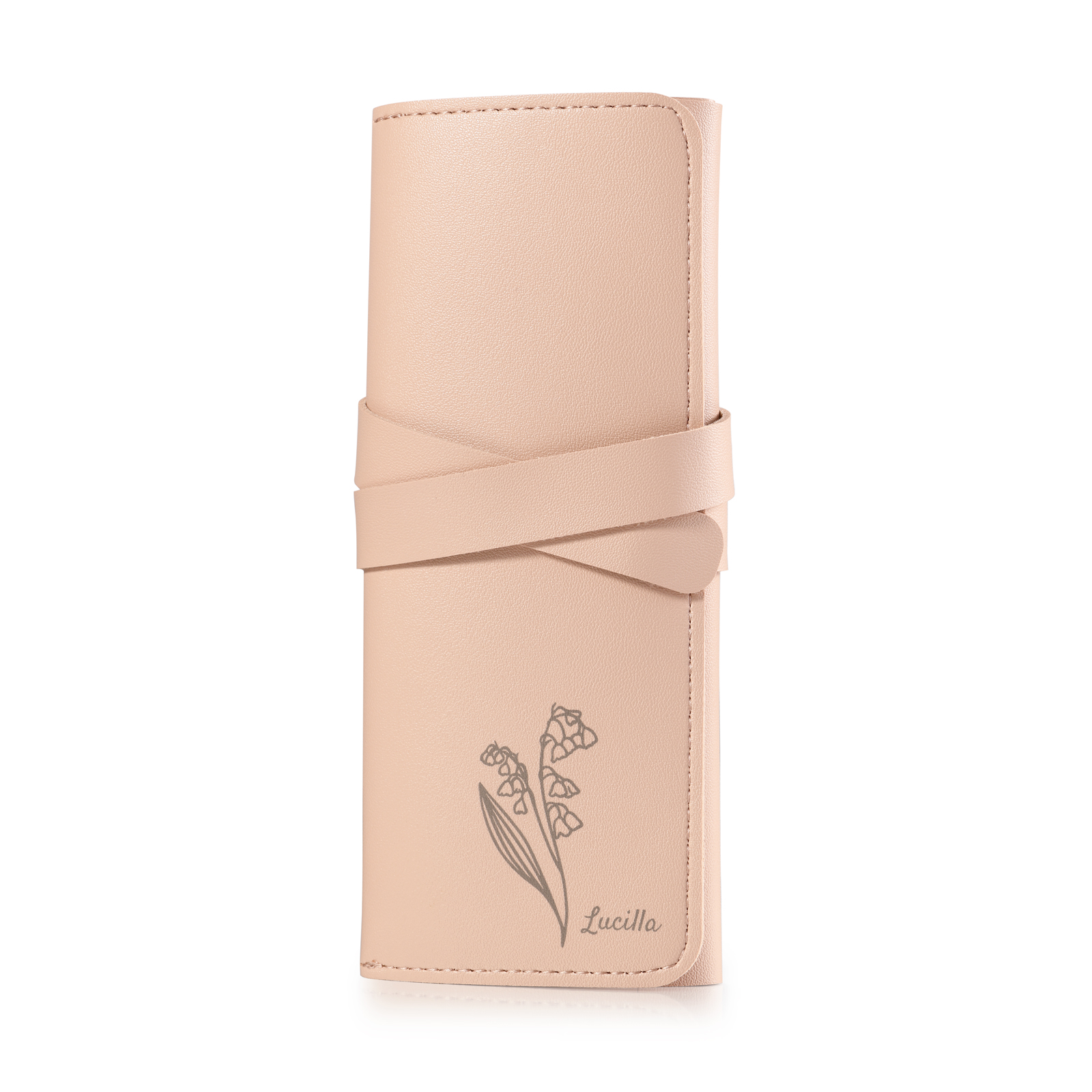 Personalised Jewellery Storage Roll Custom Birthday Flower Design Romantic Gift for Her | Lorajewel