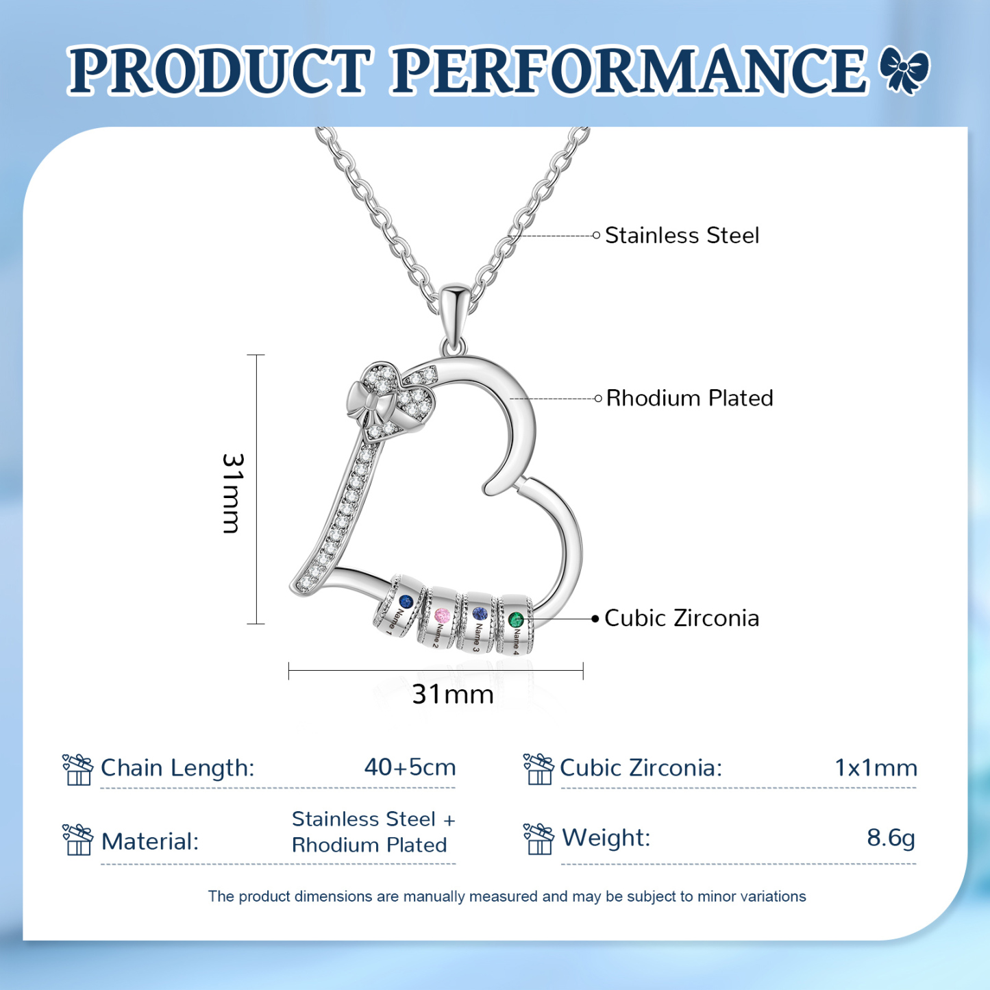 4 Names & 4 Birthstones Personalized Birthstone Bracelet – Infinity Family Heart Charm Jewelry | Lorajewel