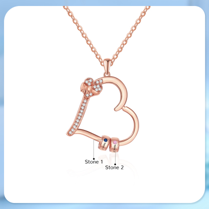 2 Names Personalized Birthstone Bracelet – Infinity Family Heart Charm Jewelry | Lorajewel