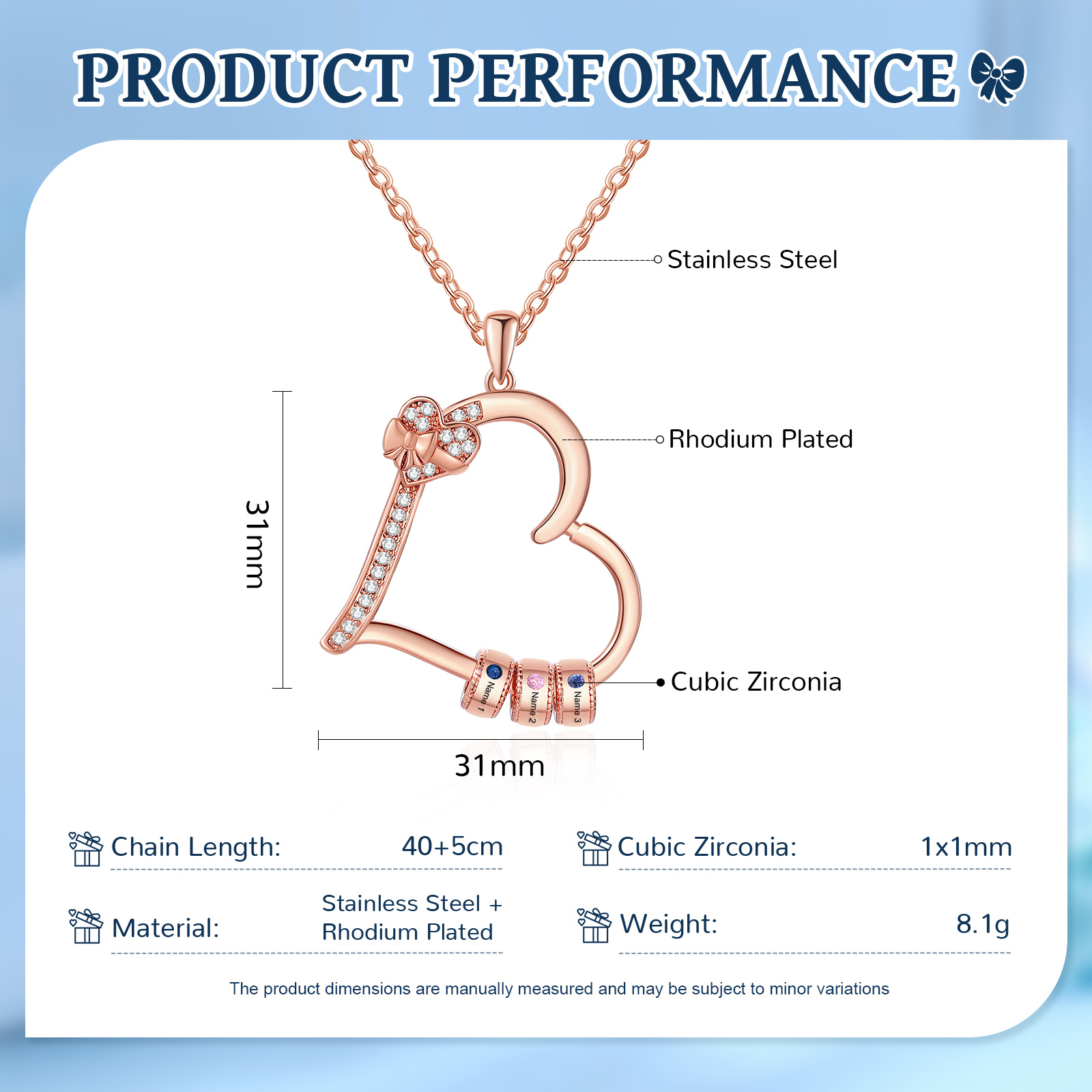 3 Names & 3 Birthstones Personalized Birthstone Bracelet – Infinity Family Heart Charm Jewelry | Lorajewel