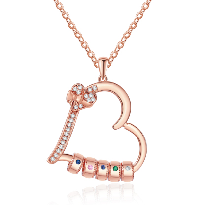 5 Names & 5 Birthstones Personalized Birthstone Bracelet – Infinity Family Heart Charm Jewelry | Lorajewel