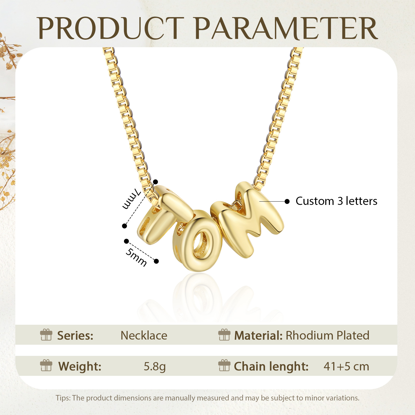 Personalized Gold Letter Necklace – Custom Name Pendant Gift for Family or Friends | Lorajewel