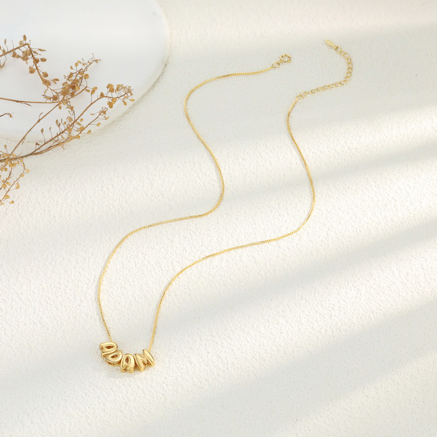 Personalized Gold 4 Letters Necklace – Custom Name Pendant Gift for Family or Friends | Lorajewel