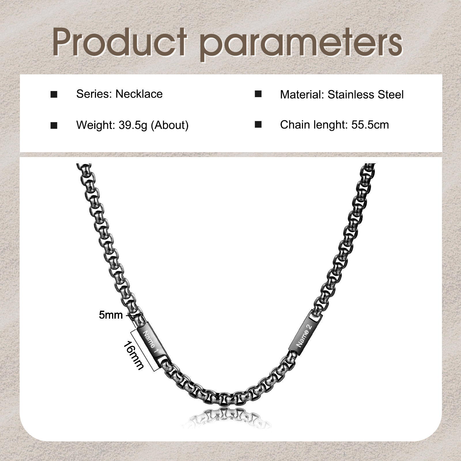 2 Names Personalized Father’s Day Necklace – Custom Engraved Chain for Dad | Lorajewel