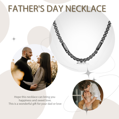 2 Names Personalized Father’s Day Necklace – Custom Engraved Chain for Dad | Lorajewel