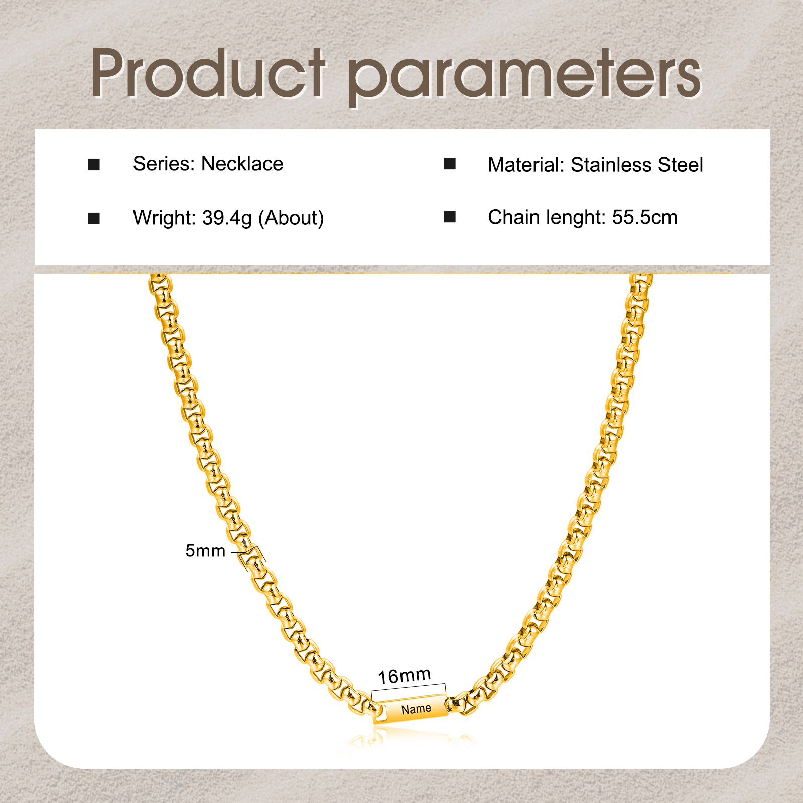 1 Name Personalized Father’s Day Necklace – Custom Engraved Chain for Dad | Lorajewel