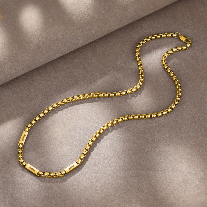 3 Names Personalized Father’s Day Necklace – Custom Engraved Chain for Dad | Lorajewel