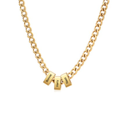 Personalized Curb Chain Necklace with 1-6 Names