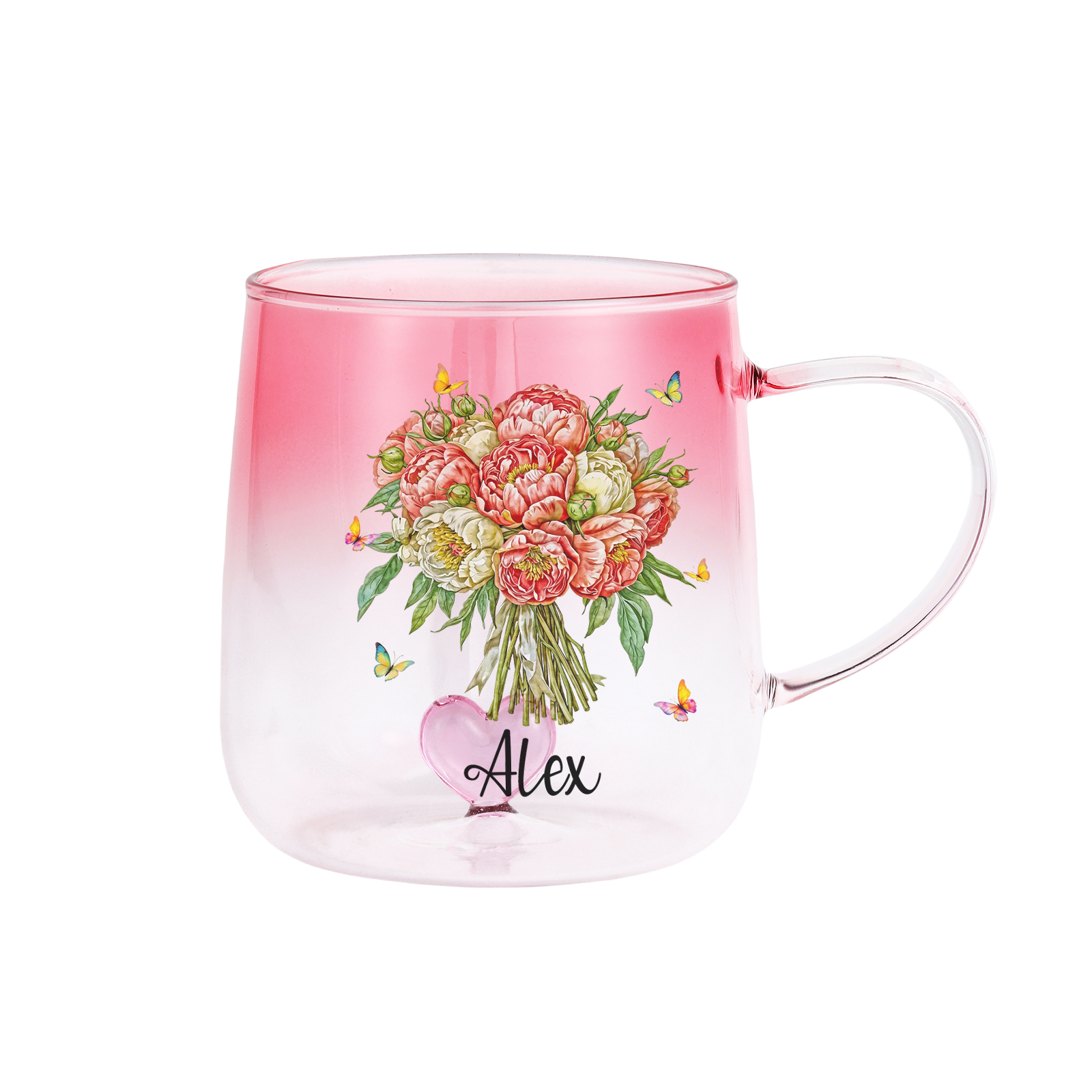 Custom Birth Flower Name Mug Personalized Birthday Gift for Women | Lorajewel