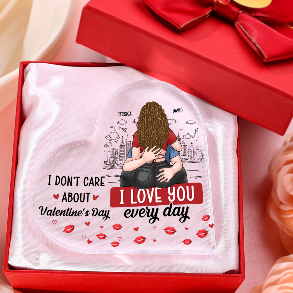 Personalized Acrylic Heart Plaque – “I Love You Every Day” – Valentine’s Day Gift for Couples