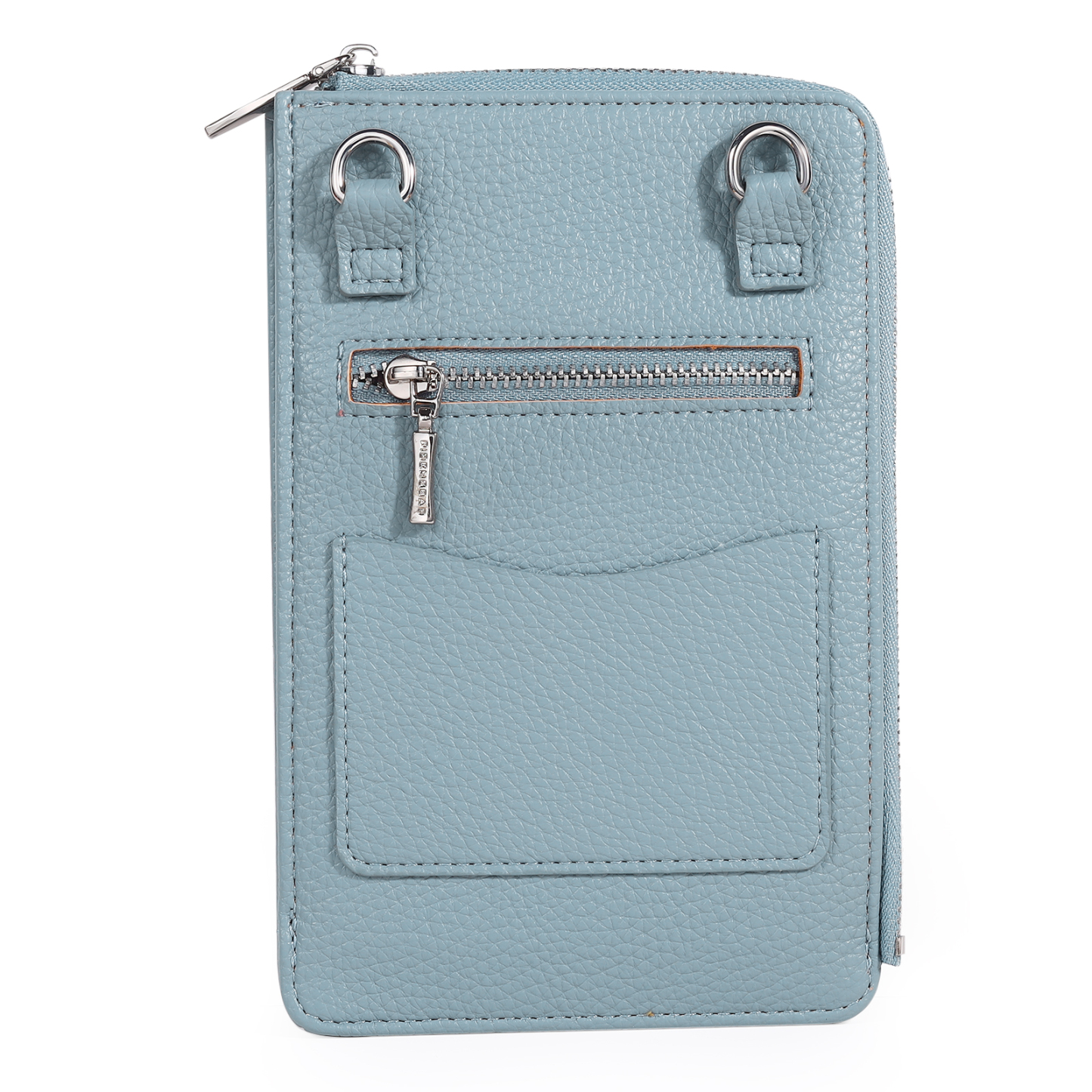 Personalized Leather Crossbody Phone Bag with Name and Birth Flower Zippered Designer Wallet Stylish Gift for Her