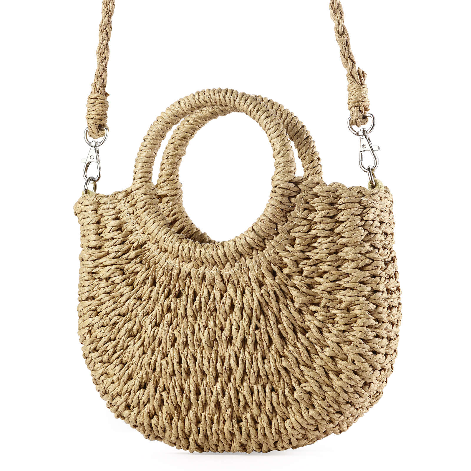 Personalized Name Straw Bags Custom Womens Straw Crossbody Bag Beach Handbag Gift for Her