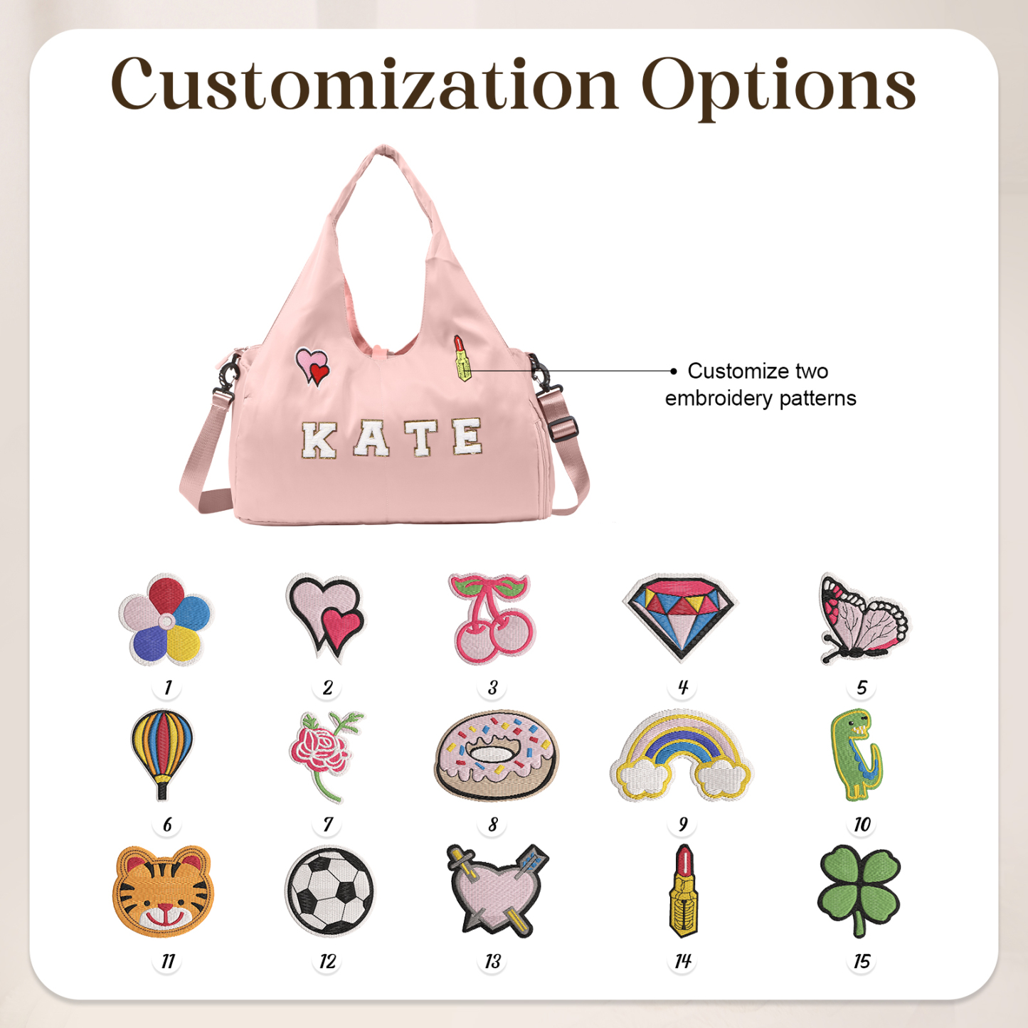 Personalized White PU Leather Small Sling Bag with Custom Initial Letter Crossbody Bag Gift for Girls | Lorajewel