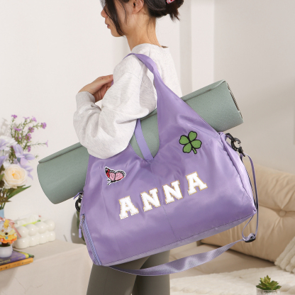 Personalized Dance Bag with Custom Name & Embroidery Patches for Women & Girls | Lorajewel