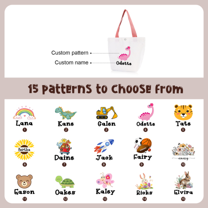 Personalized Back to School Tote Bag for Kids with Custom Name - Back to School Gift | Lorajewel