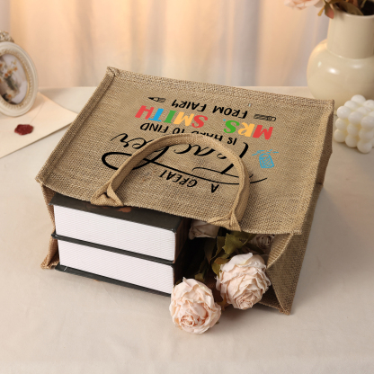 Personalized Graduation Canvas Tote Bag – Custom Name Gift for Graduation | Lorajewel