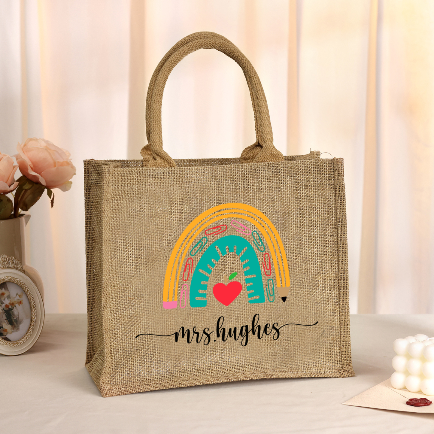 Personalized Graduation Canvas Tote Bag – Custom Name Gift for Graduation | Lorajewel