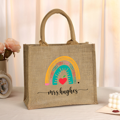 Personalized Graduation Canvas Tote Bag – Custom Name Gift for Graduation | Lorajewel