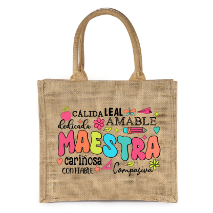 Personalized Graduation Canvas Tote Bag – Custom Name Gift for Graduation | Lorajewel