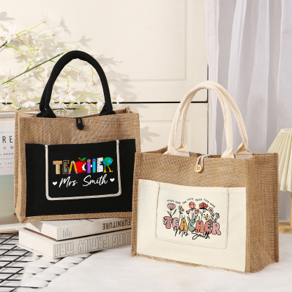 Personalized Graduation Canvas Tote Bag – Custom Name Gift for Graduation | Lorajewel