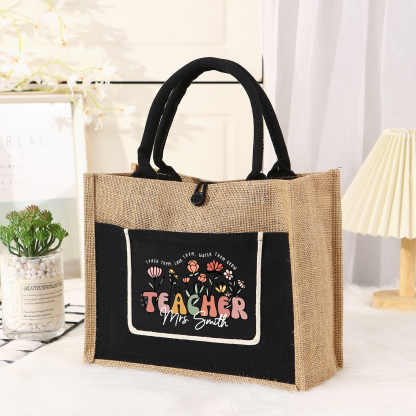 Personalized Graduation Canvas Tote Bag – Custom Name Gift for Graduation | Lorajewel