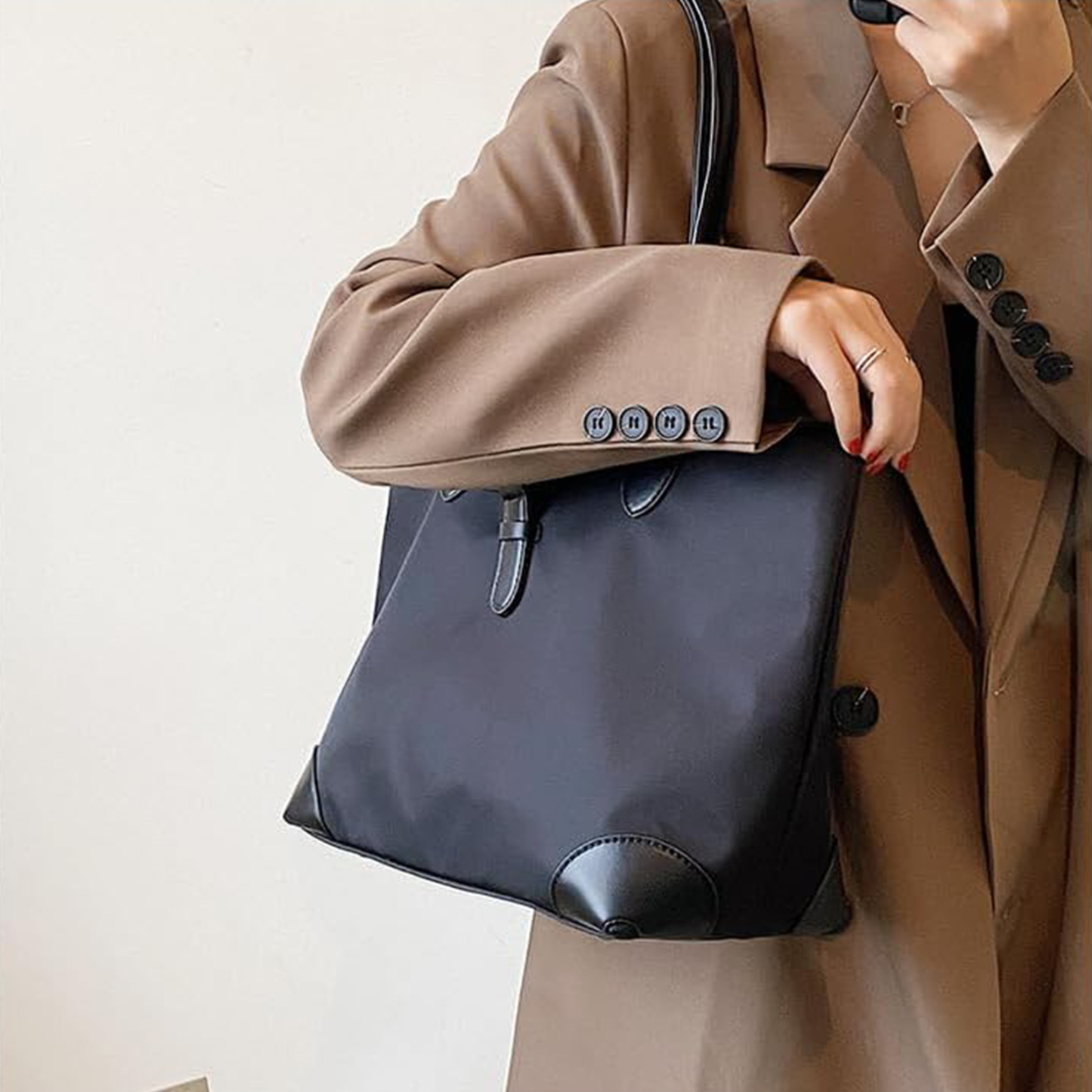 Personalized Nylon Shoulder Bag with Custom Name – Gift for Women | Lorajewel