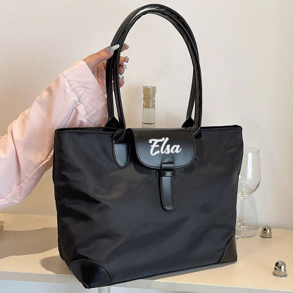 Personalized Nylon Shoulder Bag with Custom Name – Gift for Women | Lorajewel