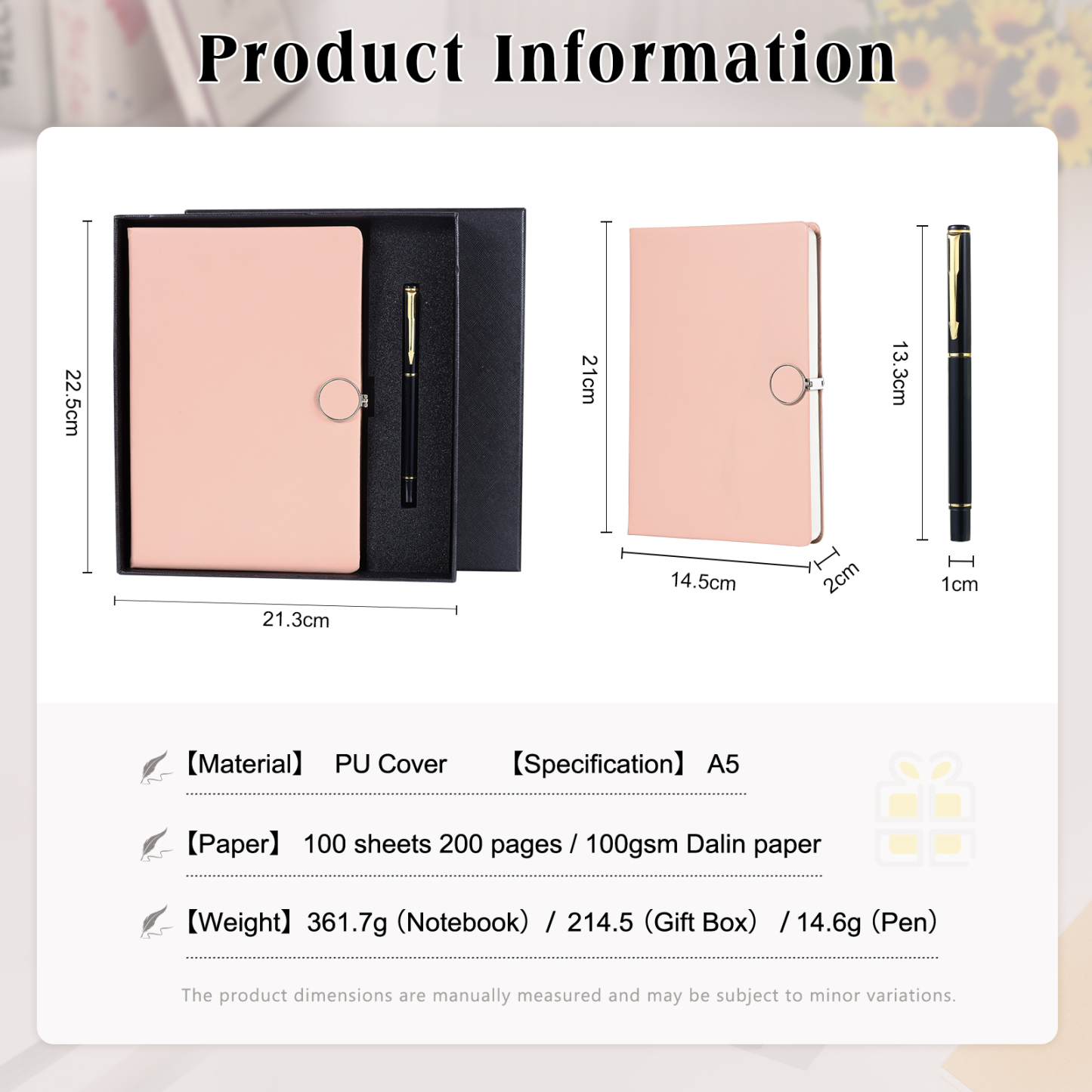 Personalized A5 Notebook Gift Set with Custom Name & Cute Illustration | Back to school gifts | Jessemade