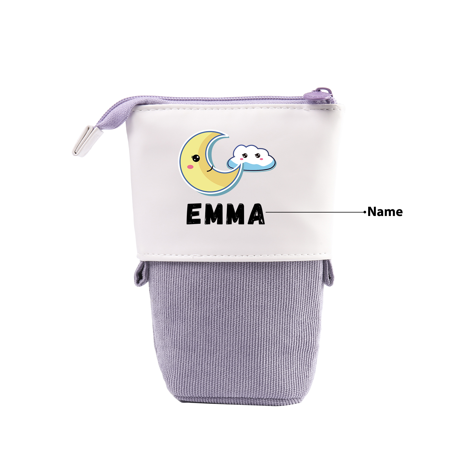 Personalized Pencil Case Custom Name Cloud Pen Pouch Back To School Gifts for Boys Girls