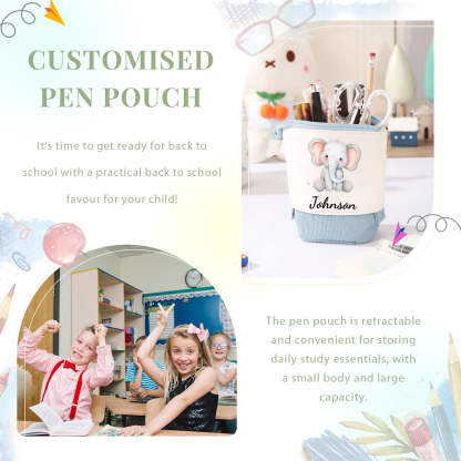 [Copy]Personalized Pencil Case Custom Name & Vehicle Pattern Pen Pouch Back To School Gift for Sons Daughters