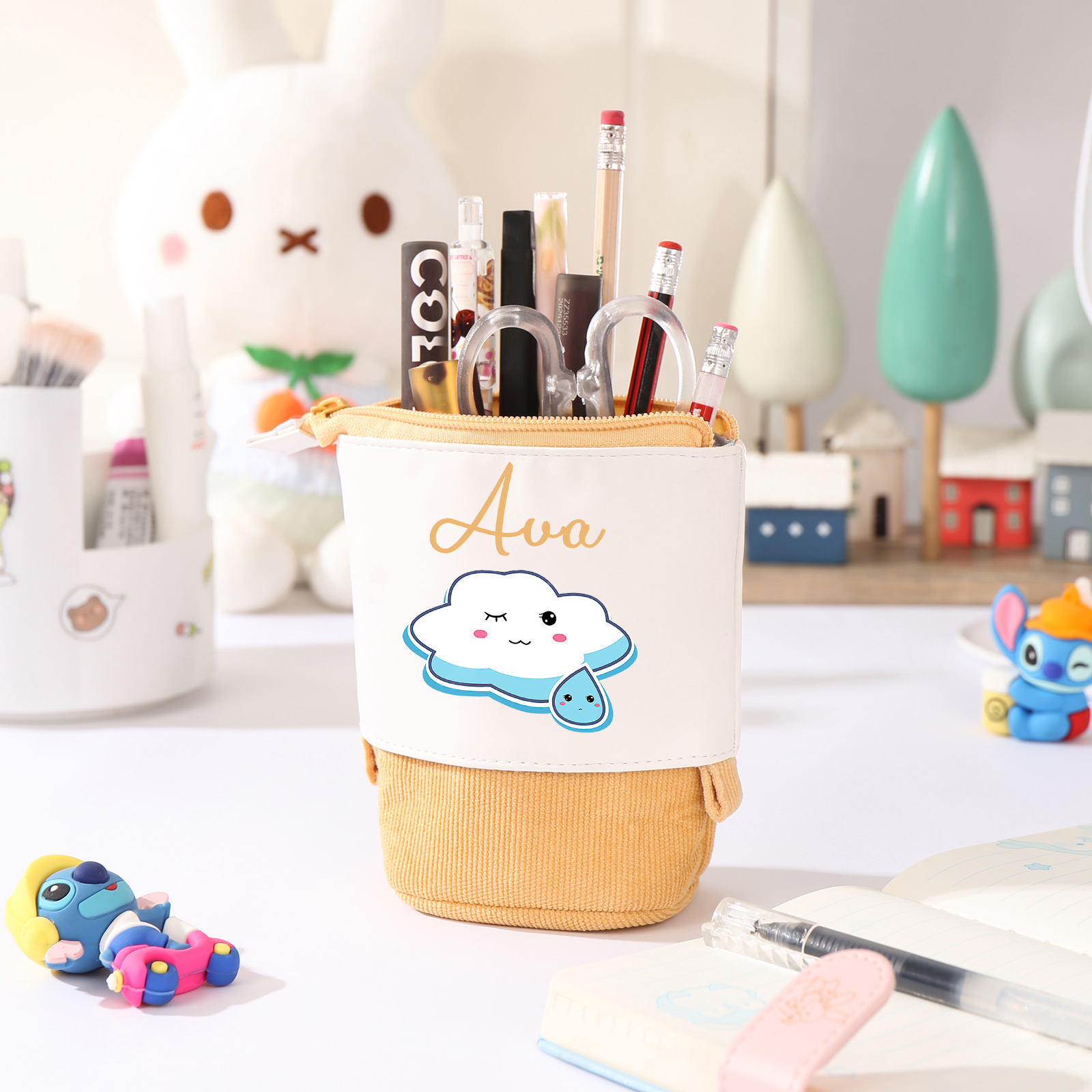 Personalized Pencil Case Custom Name Cloud Pen Pouch Back To School Gifts for Kids