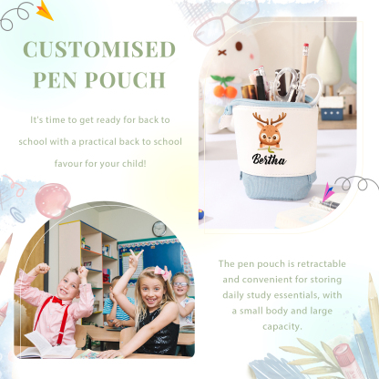 [Copy]Personalized Pencil Case Custom Name & Dinosaur Pattern Pen Pouch Back To School Gift for Boys Girls