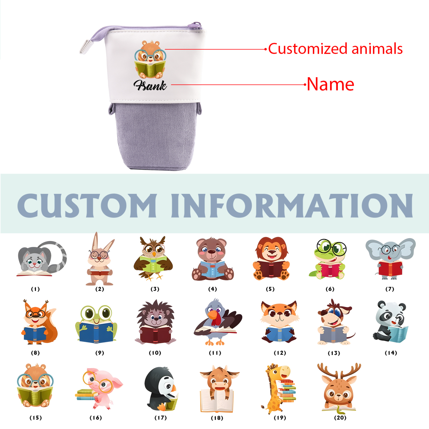 [Copy]Personalized Pencil Case Custom Name & Dinosaur Pattern Pen Pouch Back To School Gift for Boys Girls