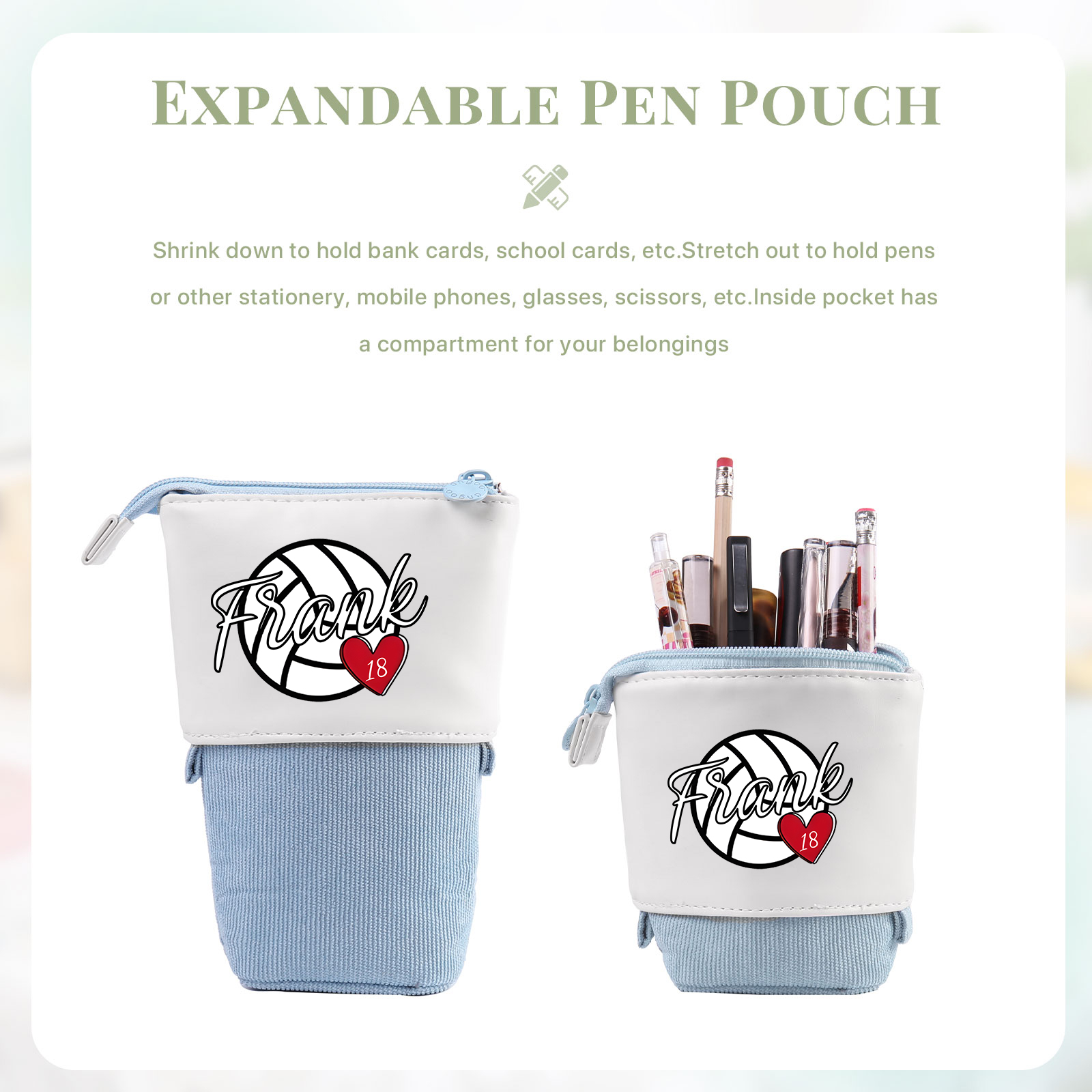 [Copy]Personalized Pencil Case Custom Name & Animals Pattern Pen Pouch Back To School Gift for Kids