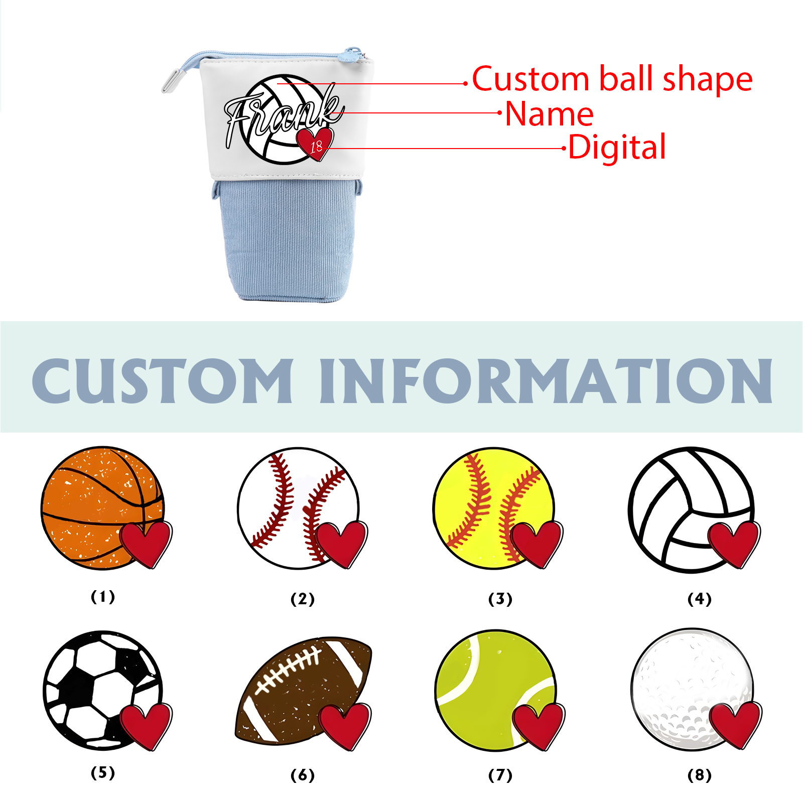 [Copy]Personalized Pencil Case Custom Name & Animals Pattern Pen Pouch Back To School Gift for Kids