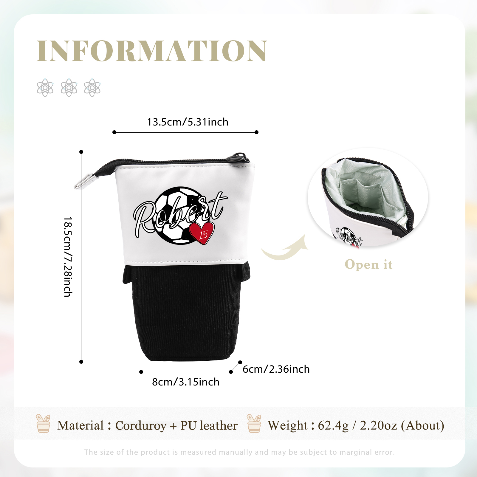 [Copy]Personalized Pencil Case Custom Name & Animals Pattern Pen Pouch Back To School Gift for Kids