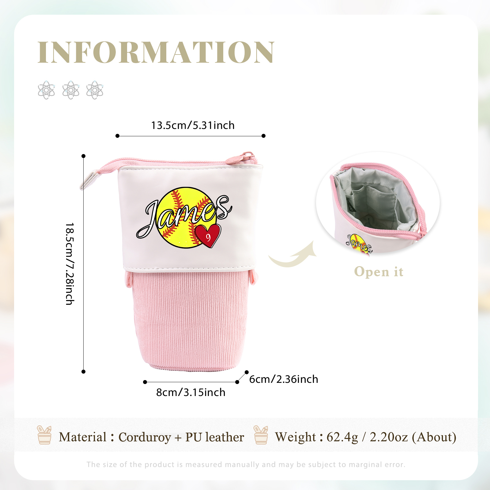 [Copy]Personalized Pencil Case Custom Name & Animals Pattern Pen Pouch Back To School Gift for Kids