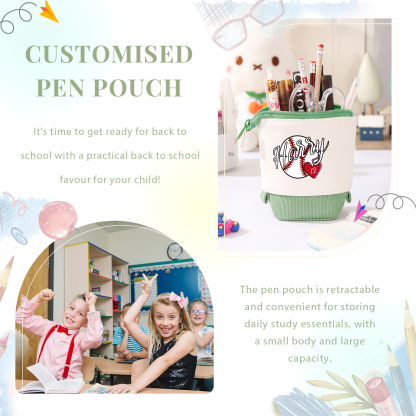 [Copy]Personalized Pencil Case Custom Name & Animals Pattern Pen Pouch Back To School Gift for Kids