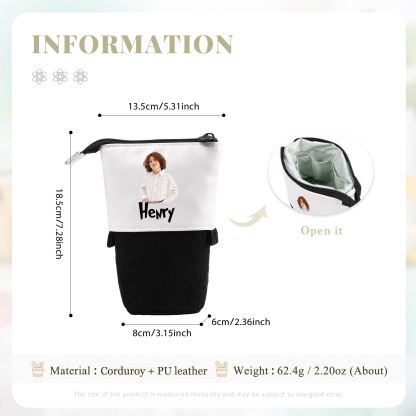 [Copy]Personalized Pencil Case Custom Name & Dinosaur Pattern Pen Pouch Back To School Gift for Kids