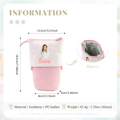 [Copy]Personalized Pencil Case Custom Name & Dinosaur Pattern Pen Pouch Back To School Gift for Kids