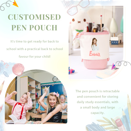 [Copy]Personalized Pencil Case Custom Name & Dinosaur Pattern Pen Pouch Back To School Gift for Kids