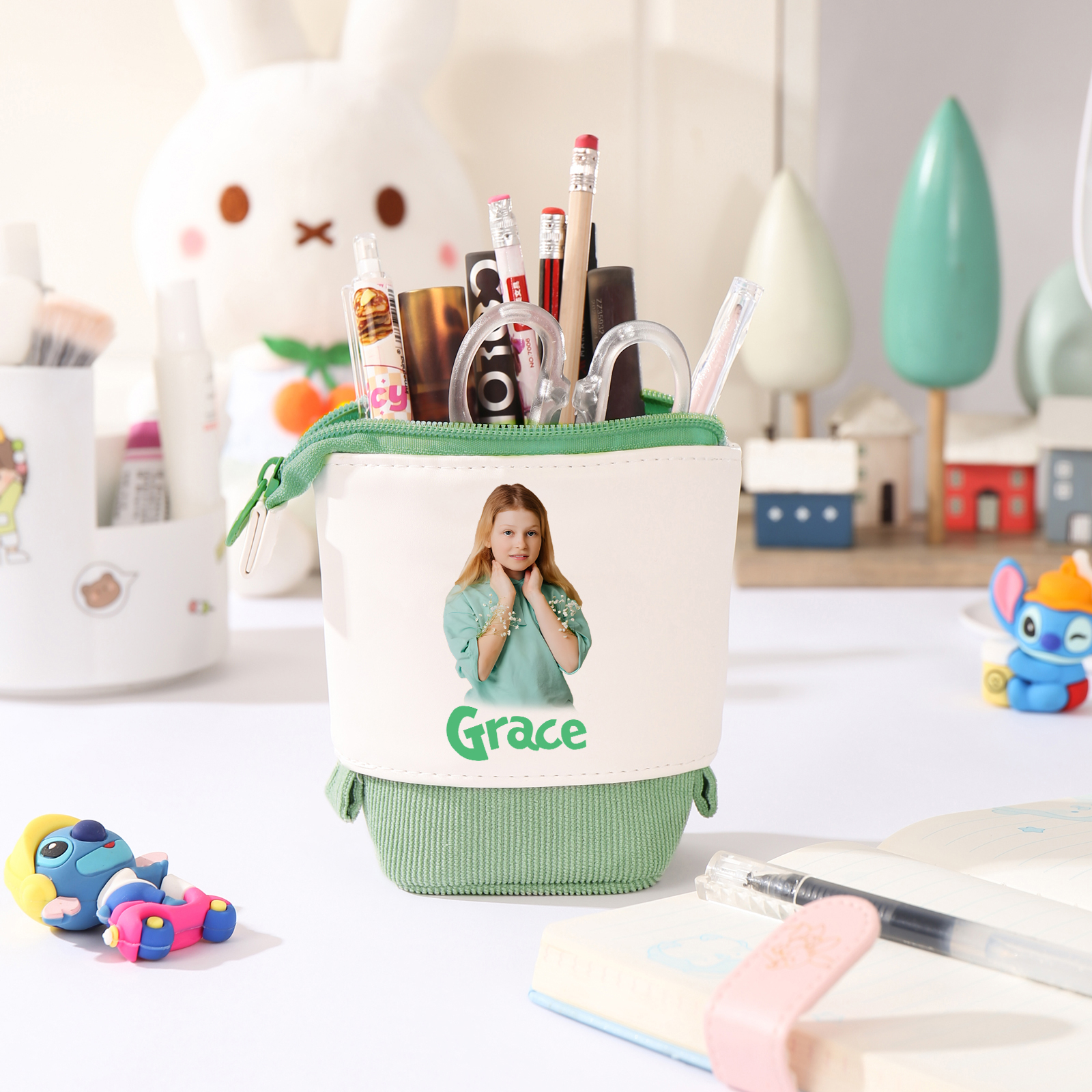 [Copy]Personalized Pencil Case Custom Name & Dinosaur Pattern Pen Pouch Back To School Gift for Kids