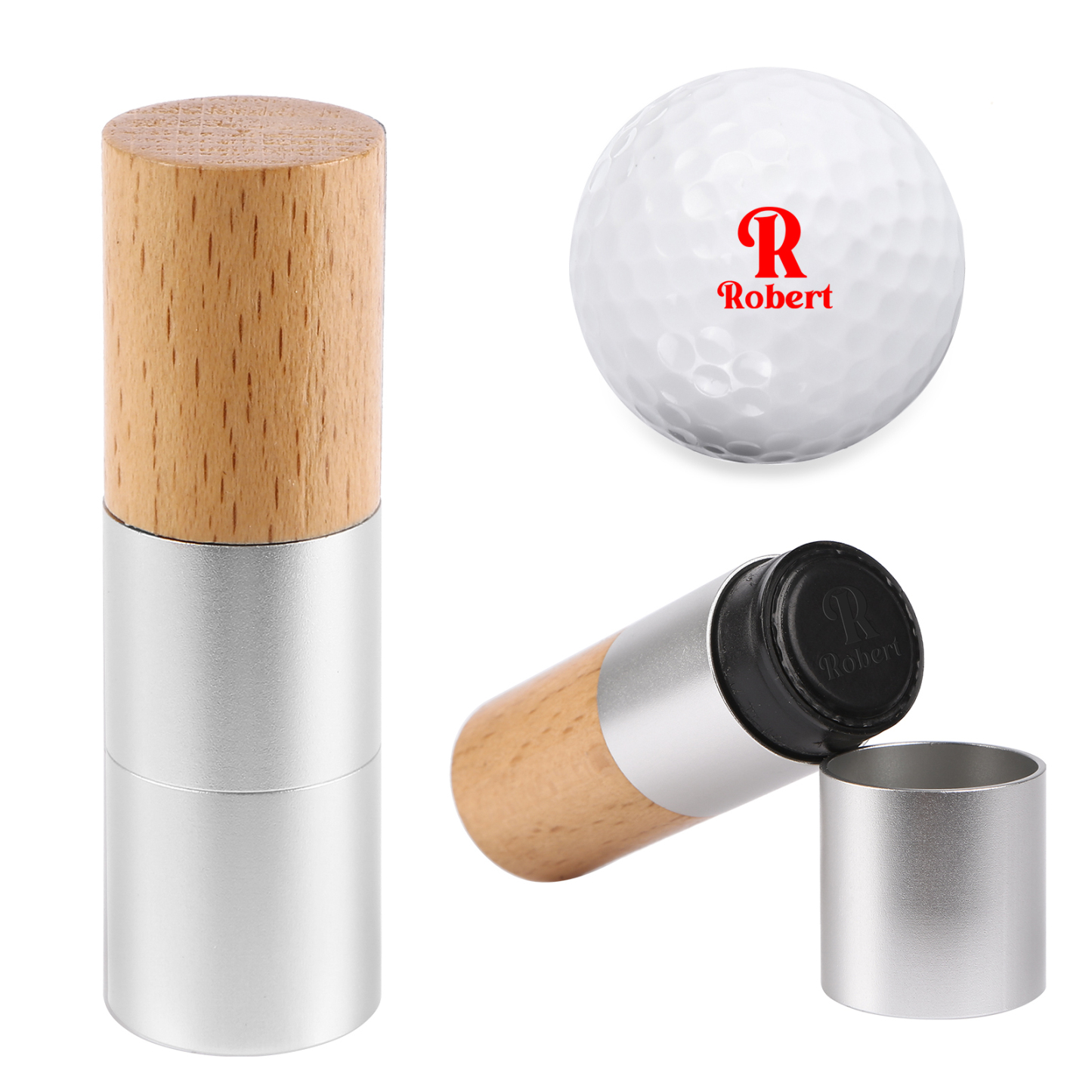 Personalized Wooden Golf Stamp Custom Golf Ball Marker Essential Golf Accessories Gift for Him